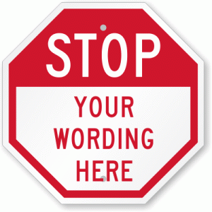 Stop-Custom-Sign-K-3931